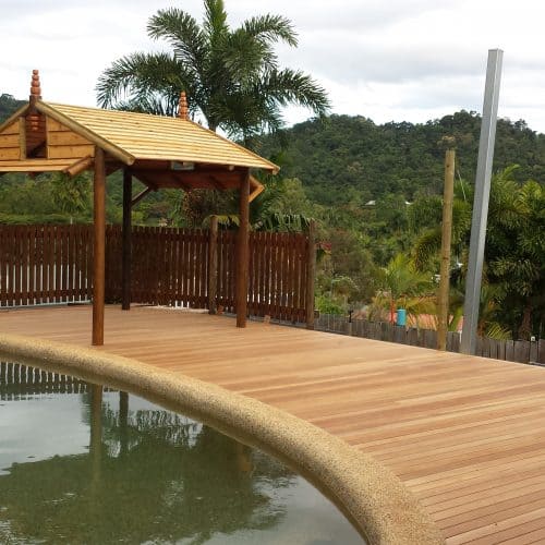 Grand Gazebos and Cubbies - 3.5m Pavilion - Natural Finish with Custom Deck