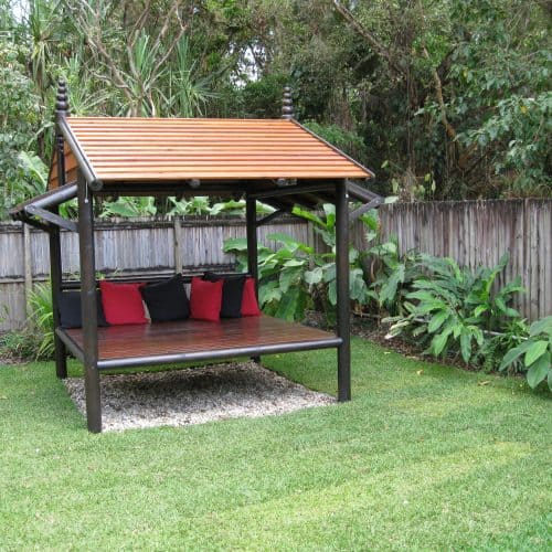 Grand Gazebos and Cubbies - Daybed House - 3m, 1 backrest and darker painted finishGrand Gazebos and Cubbies - Daybed House - 3m, 1 backrest and darker painted finish