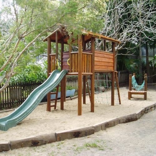 Grand Gazebos and Cubbies - Grand Cubby with Verandah, Slide and Climbing Net